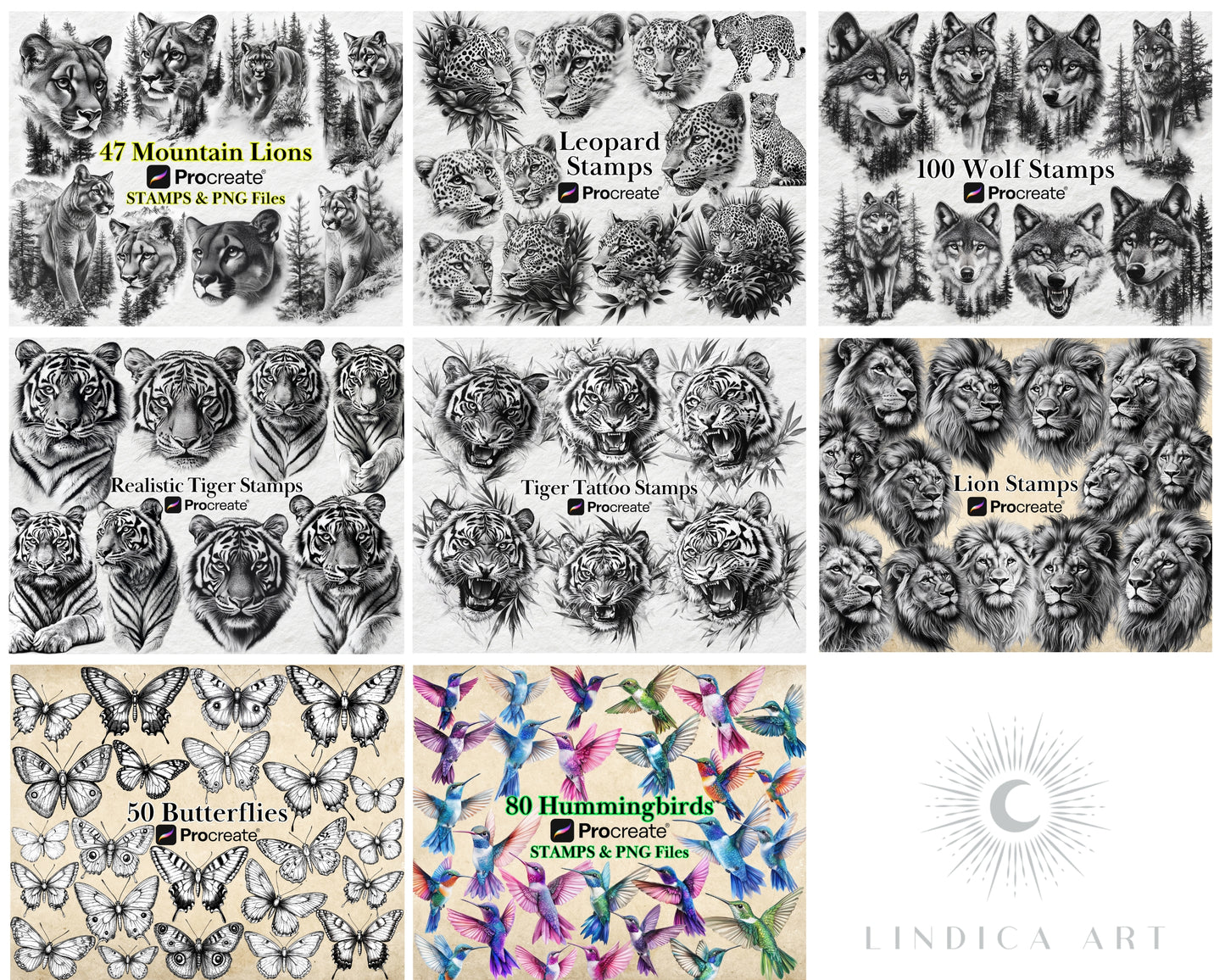 Procreate Stamp Brushes All-in-One BIG BUNDLE