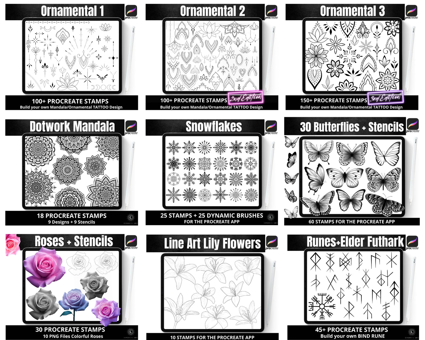 Procreate Stamp Brushes All-in-One BIG BUNDLE