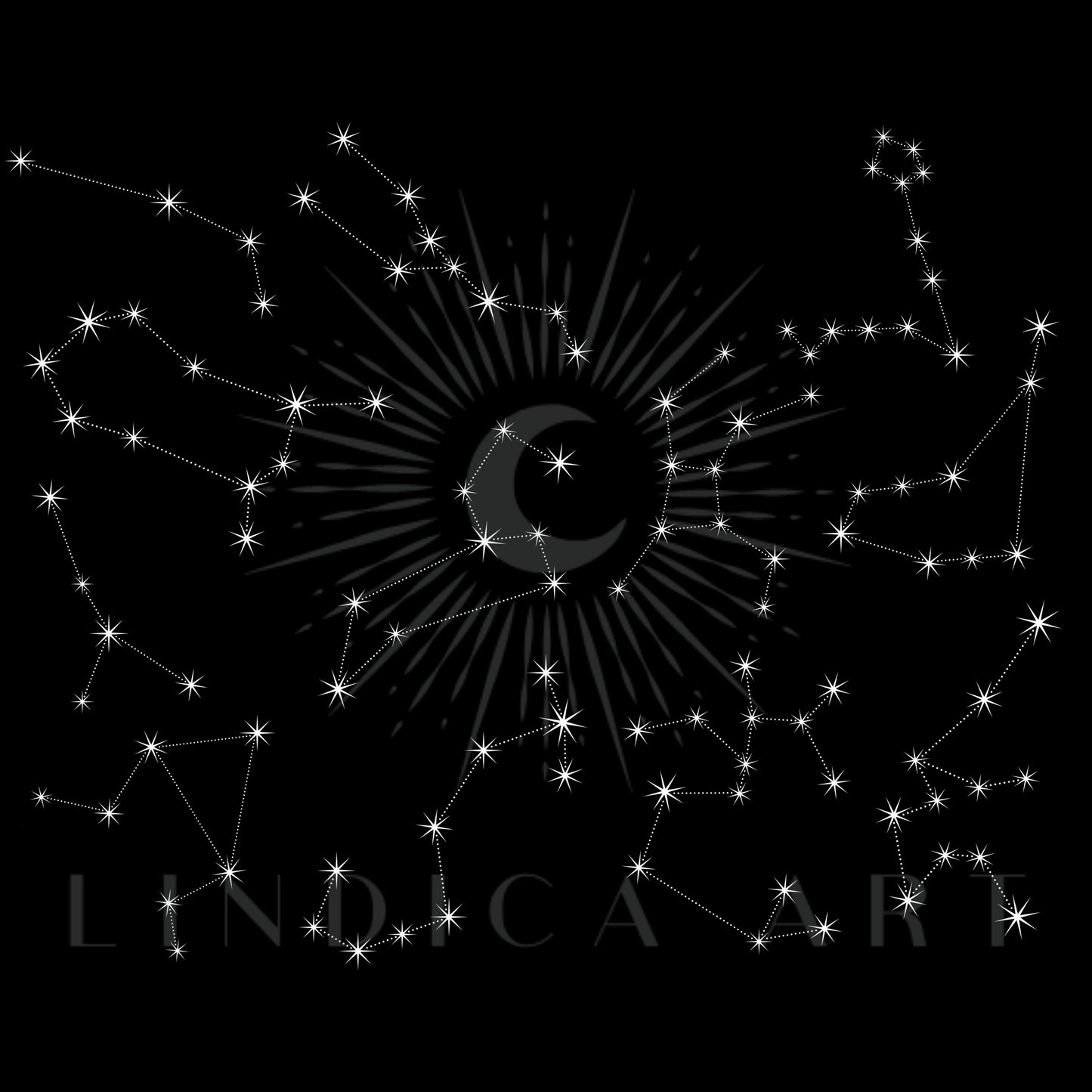 Procreate Stamp Brushes - Zodiac signs & Star Constellations