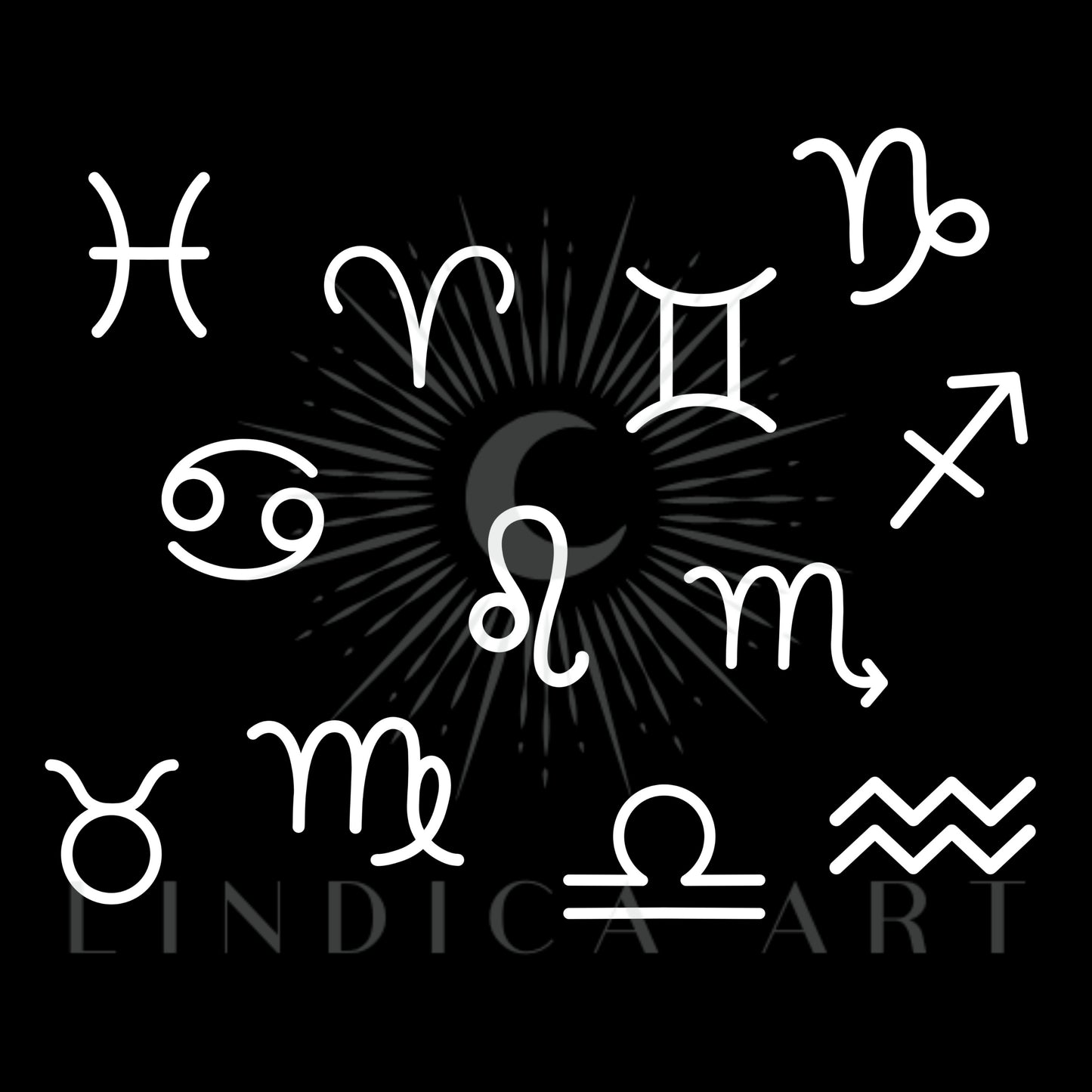 Procreate Stamp Brushes - Zodiac signs & Star Constellations
