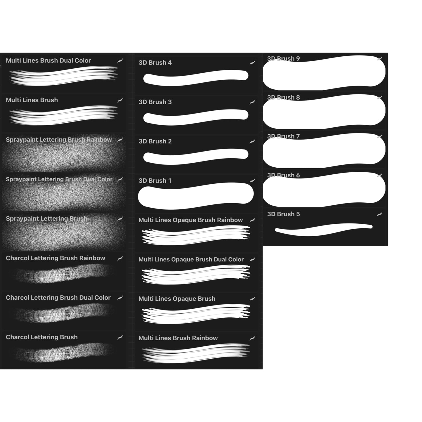 Procreate Lettering Brush Pack