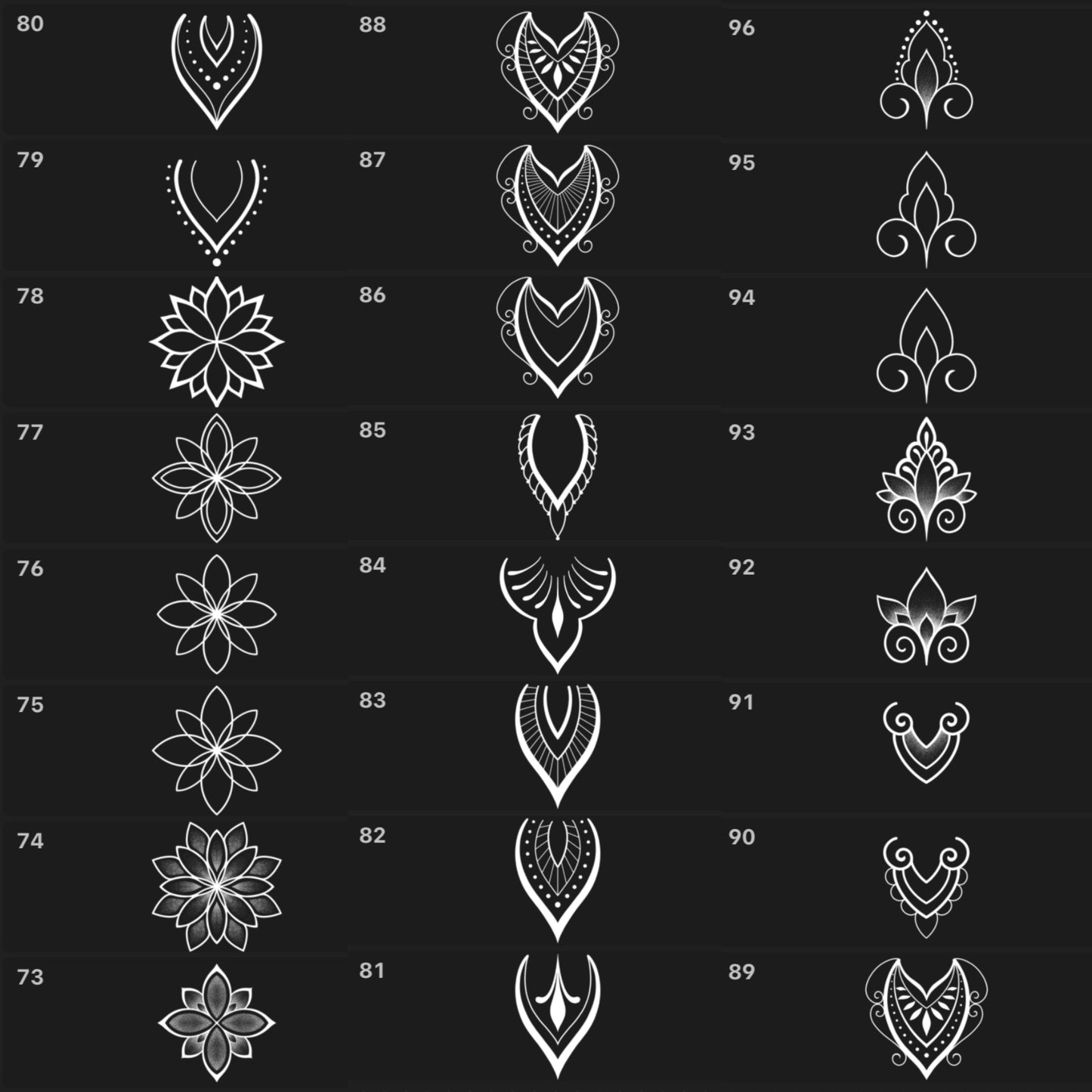 Procreate Build your own Ornamental / Mandala Tattoo Design 3rd Edition