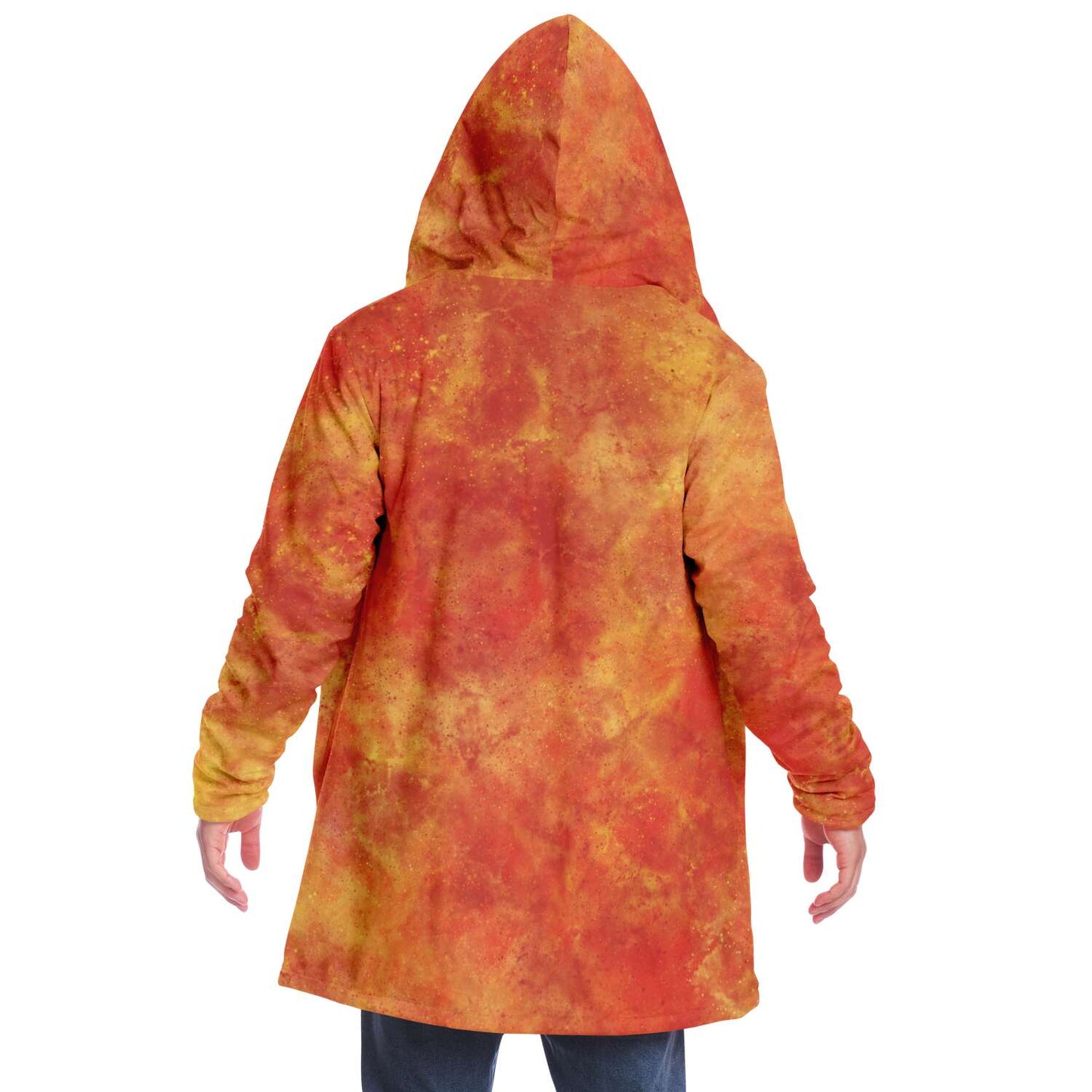 Fleece Hoodie Jacka - Orange