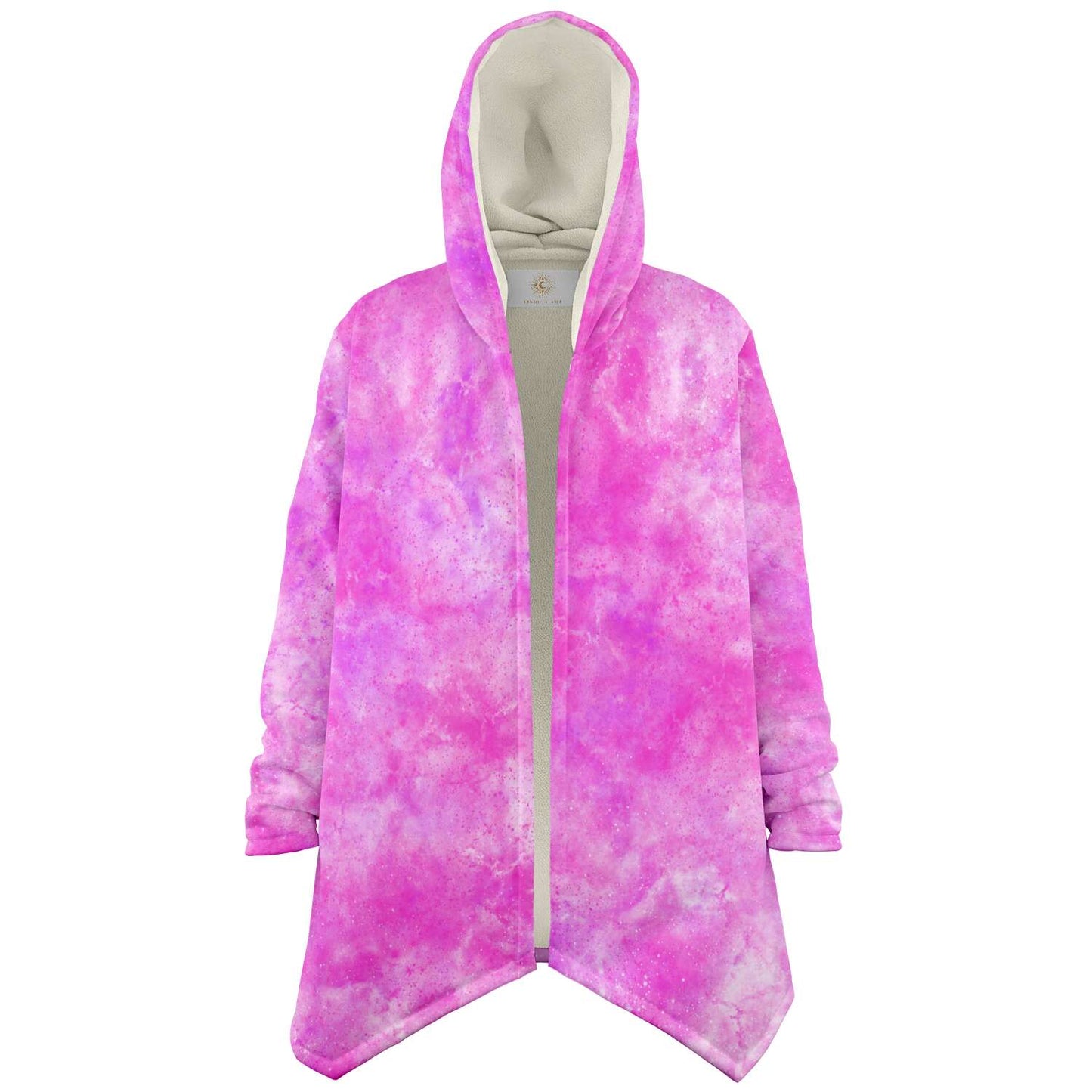 Fleece Hoodie Jacka - Rosa