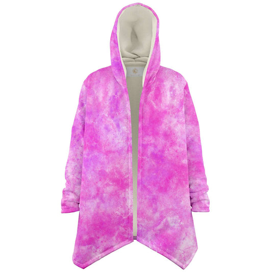 Fleece Hoodie Jacka - Rosa