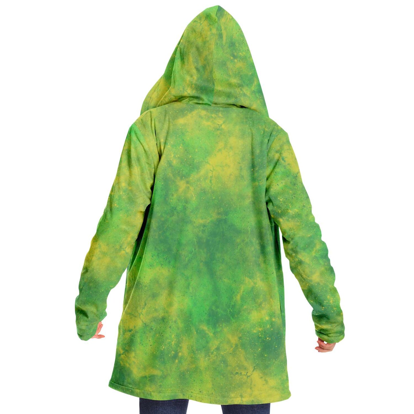 Fleece Hoodie Jacka - Lime Grön