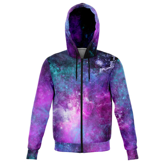 Hoodie med dragkedja - Abstract Space