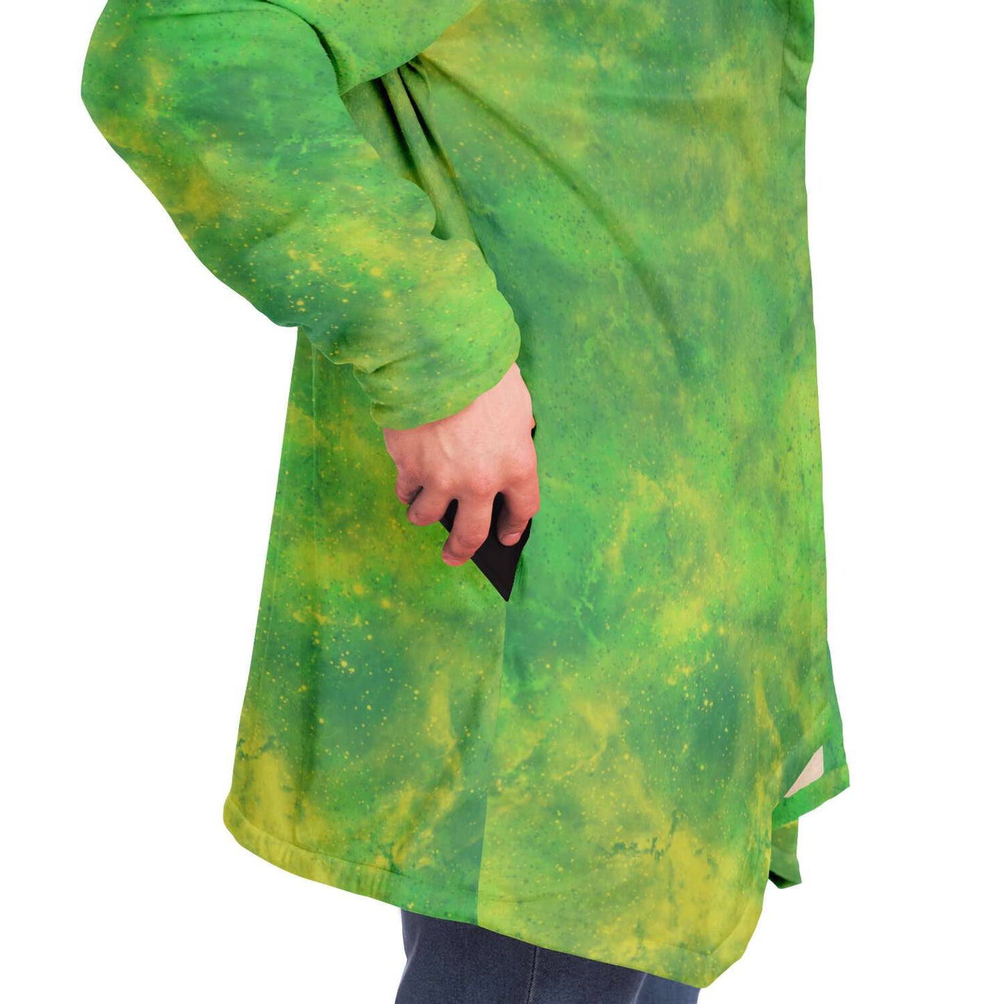 Fleece Hoodie Jacka - Lime Grön