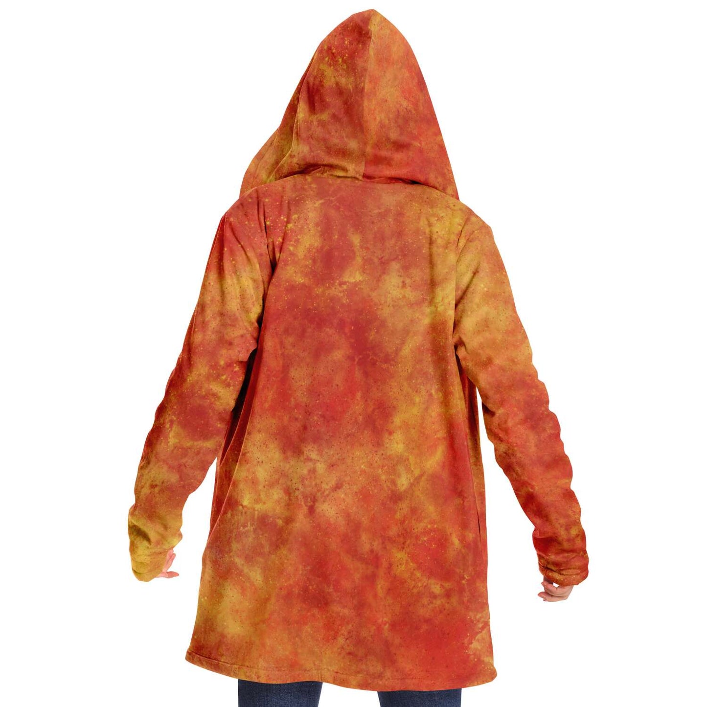 Fleece Hoodie Jacka - Orange