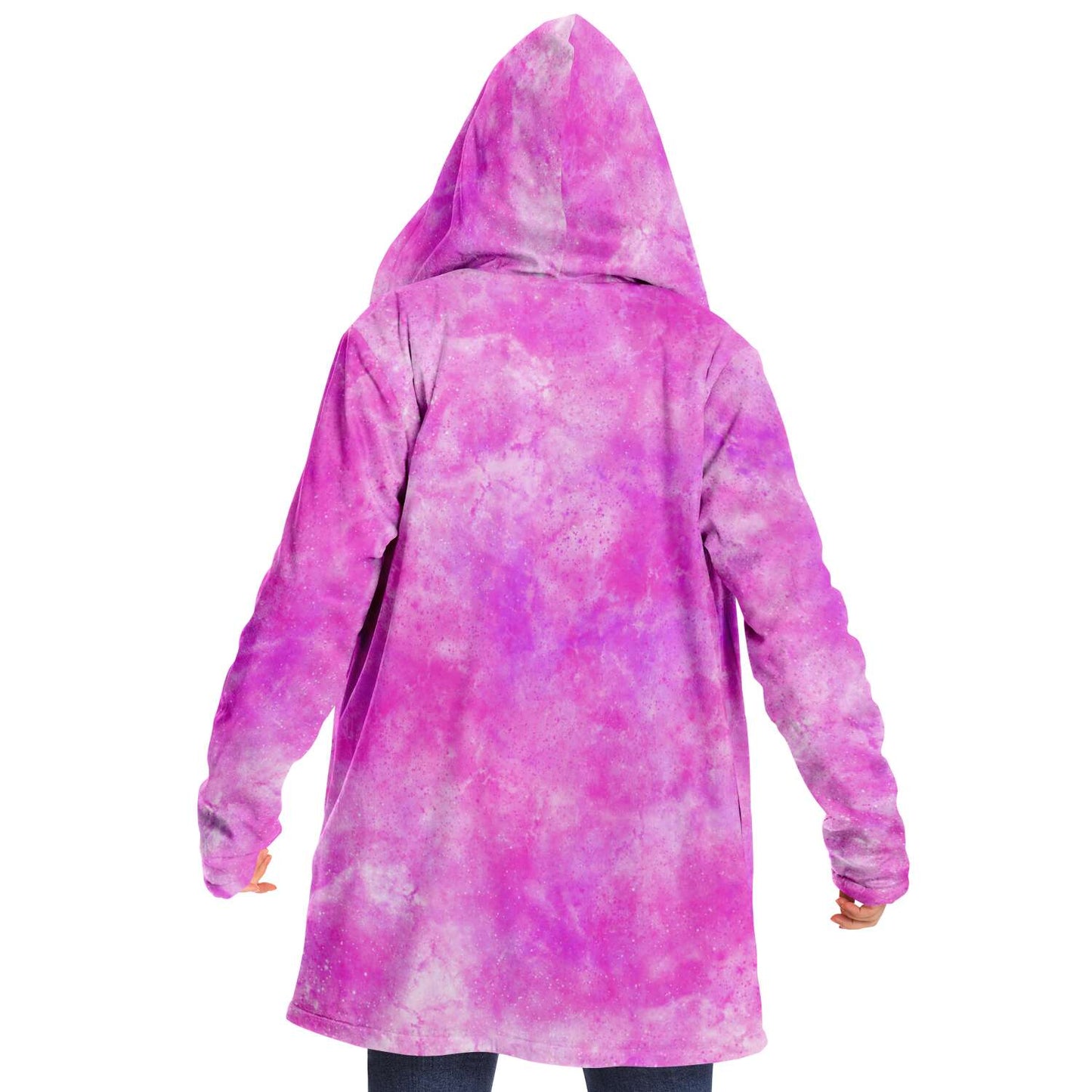 Fleece Hoodie Jacka - Rosa