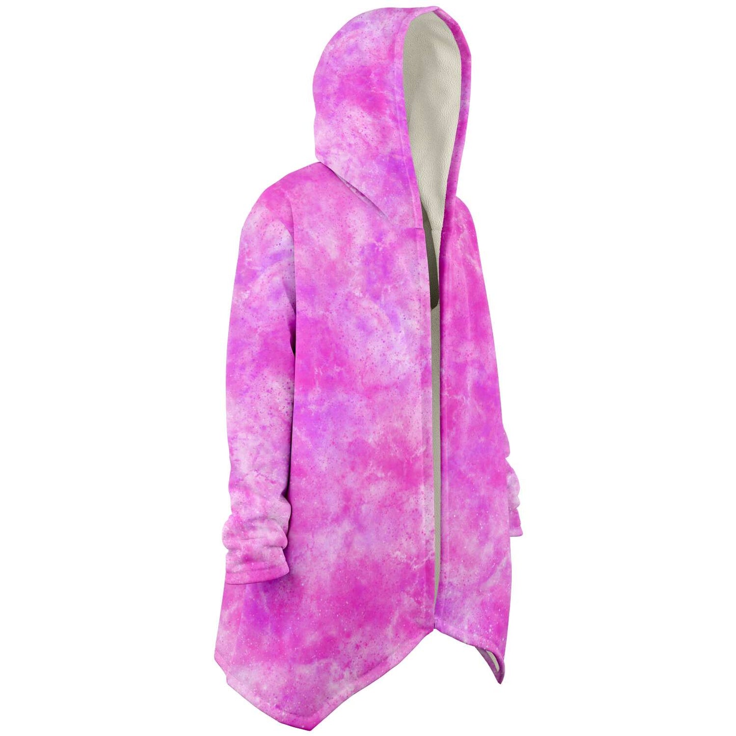 Fleece Hoodie Jacka - Rosa