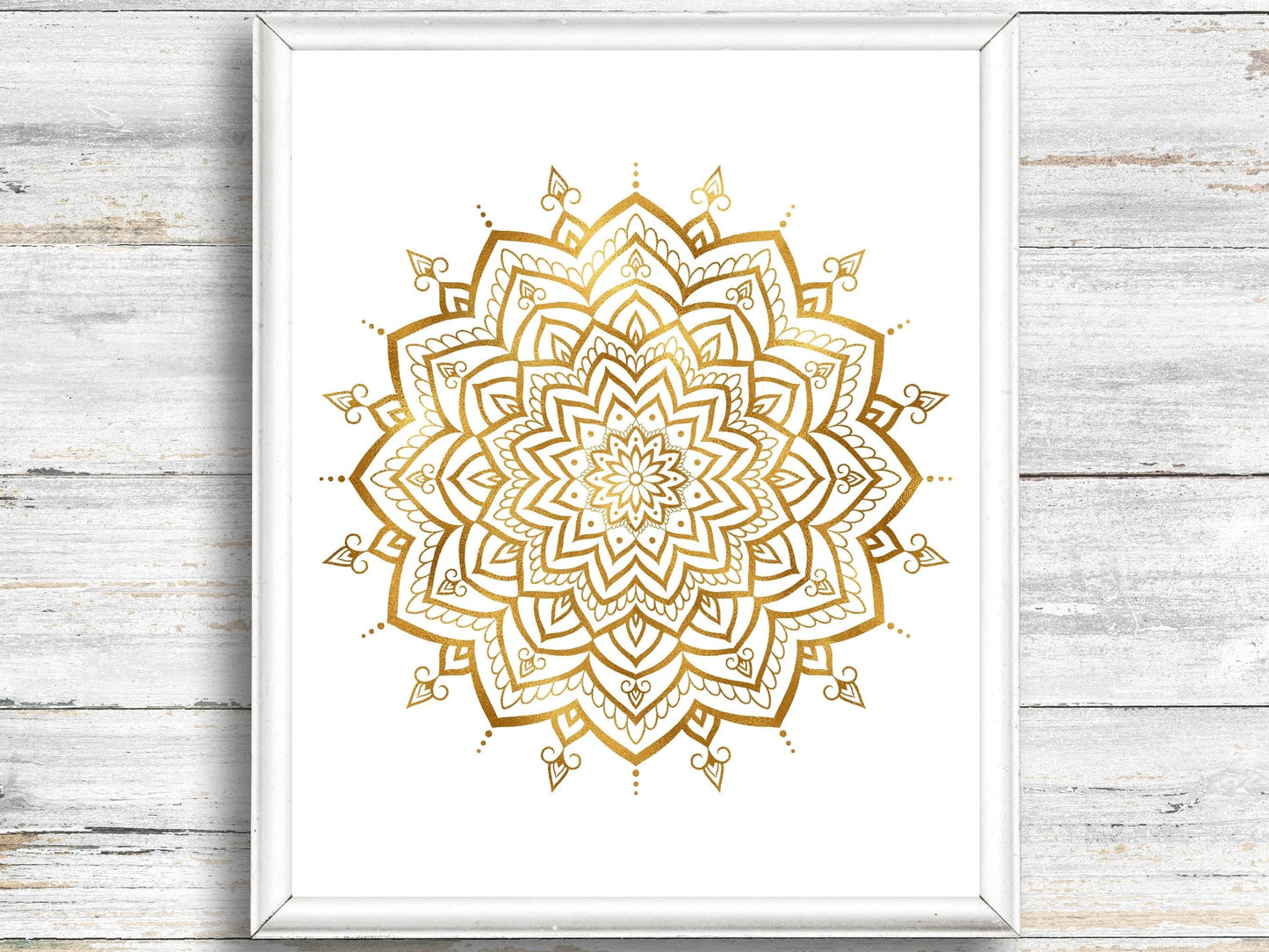 Mandala Guld - Printa själv 5 JPG Digital Download