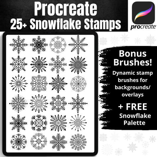 Procreate Snowflake Stamps