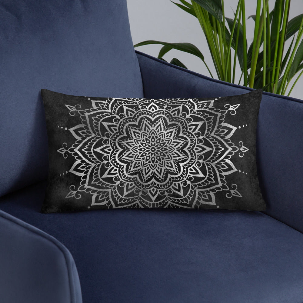 Kudde med fodral - Mandala Silver