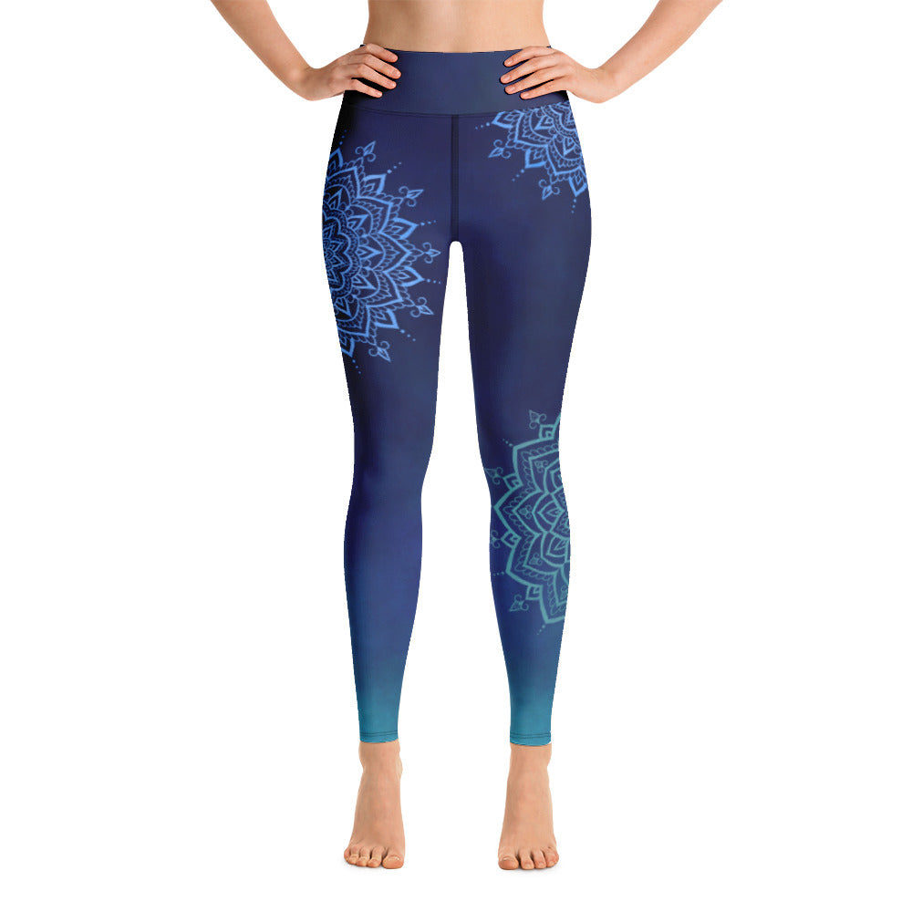 Yoga Leggings - Blå Mandala