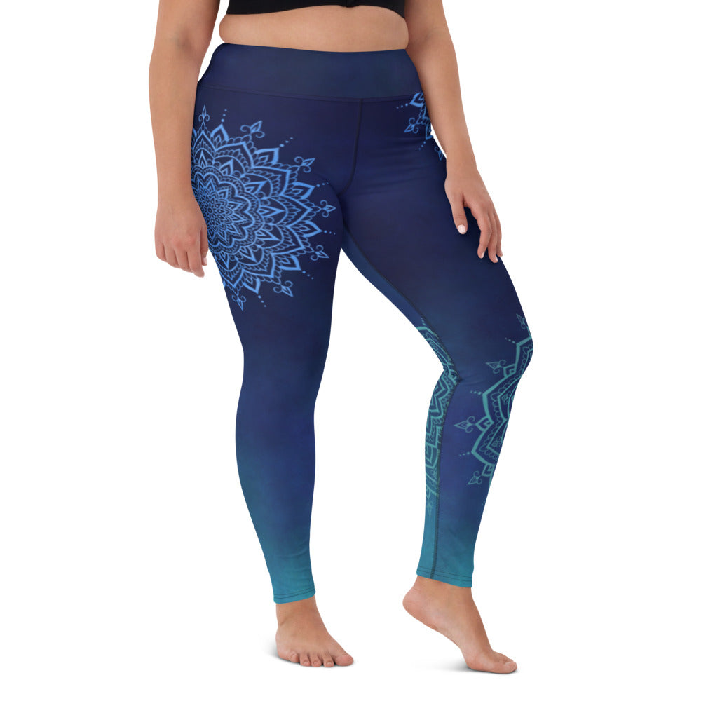 Yoga Leggings - Blå Mandala