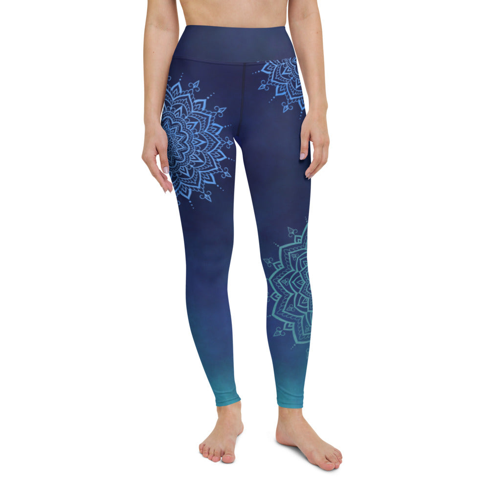 Yoga Leggings - Blå Mandala