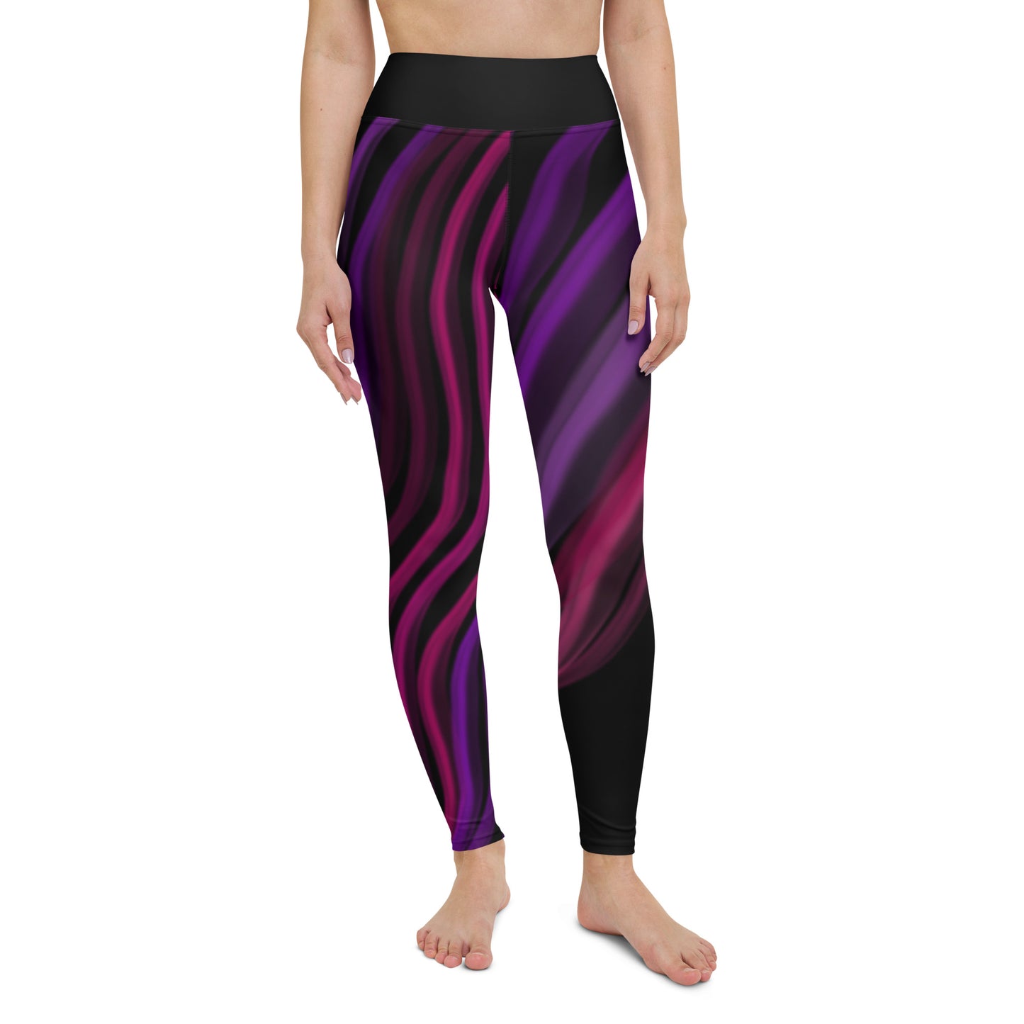 Yoga Leggings - Neon färgat mönster