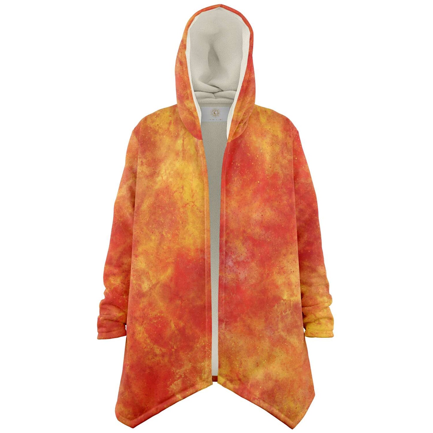 Fleece Hoodie Jacka - Orange