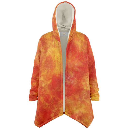 Fleece Hoodie Jacka - Orange