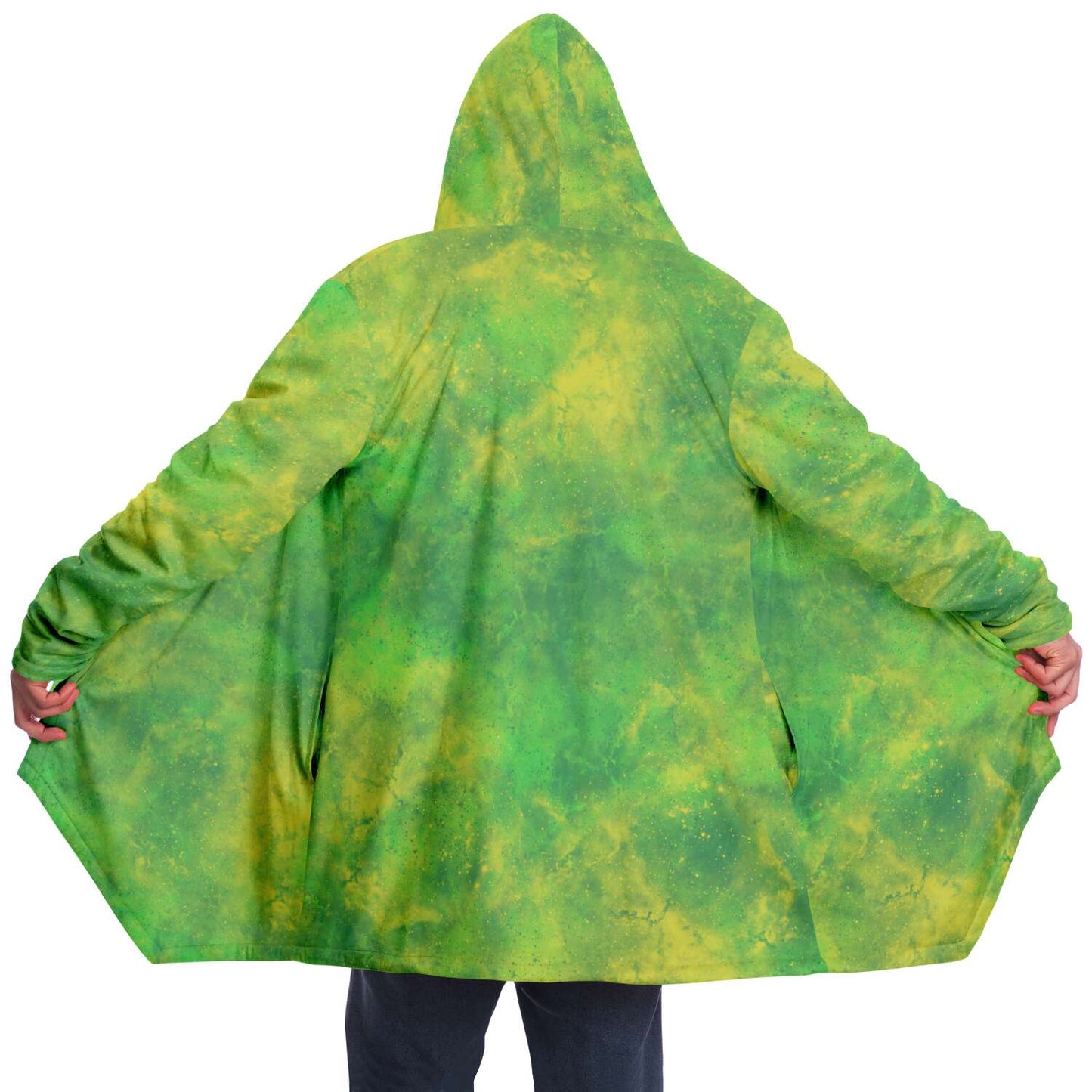 Fleece Hoodie Jacka - Lime Grön