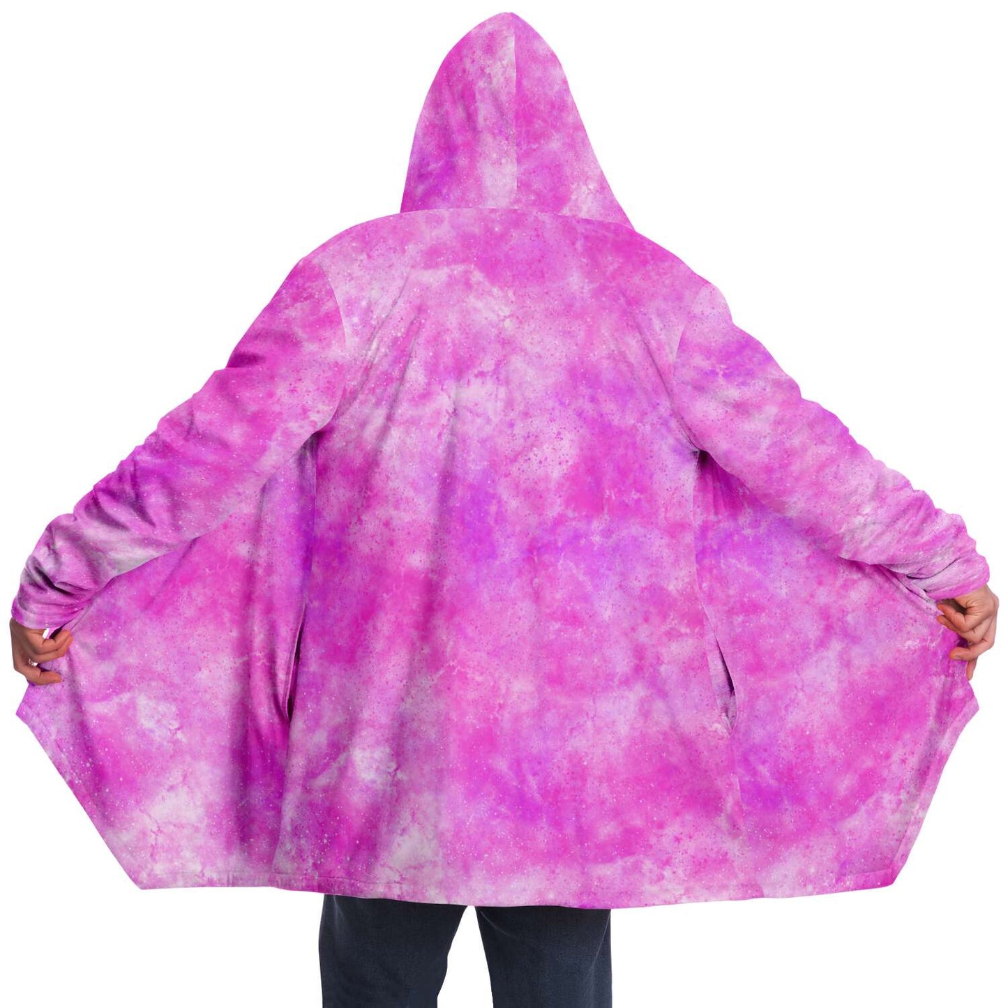 Fleece Hoodie Jacka - Rosa