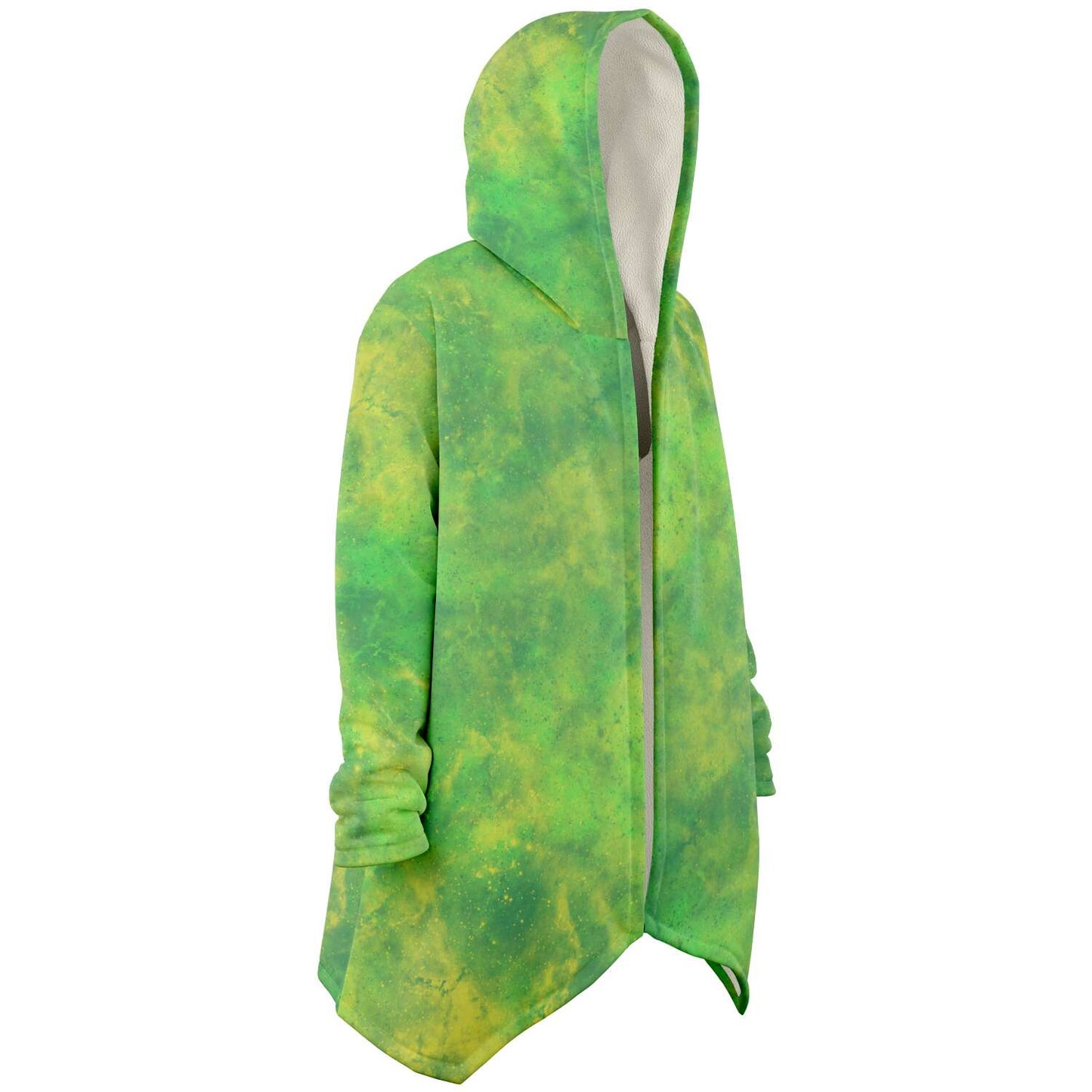 Fleece Hoodie Jacka - Lime Grön