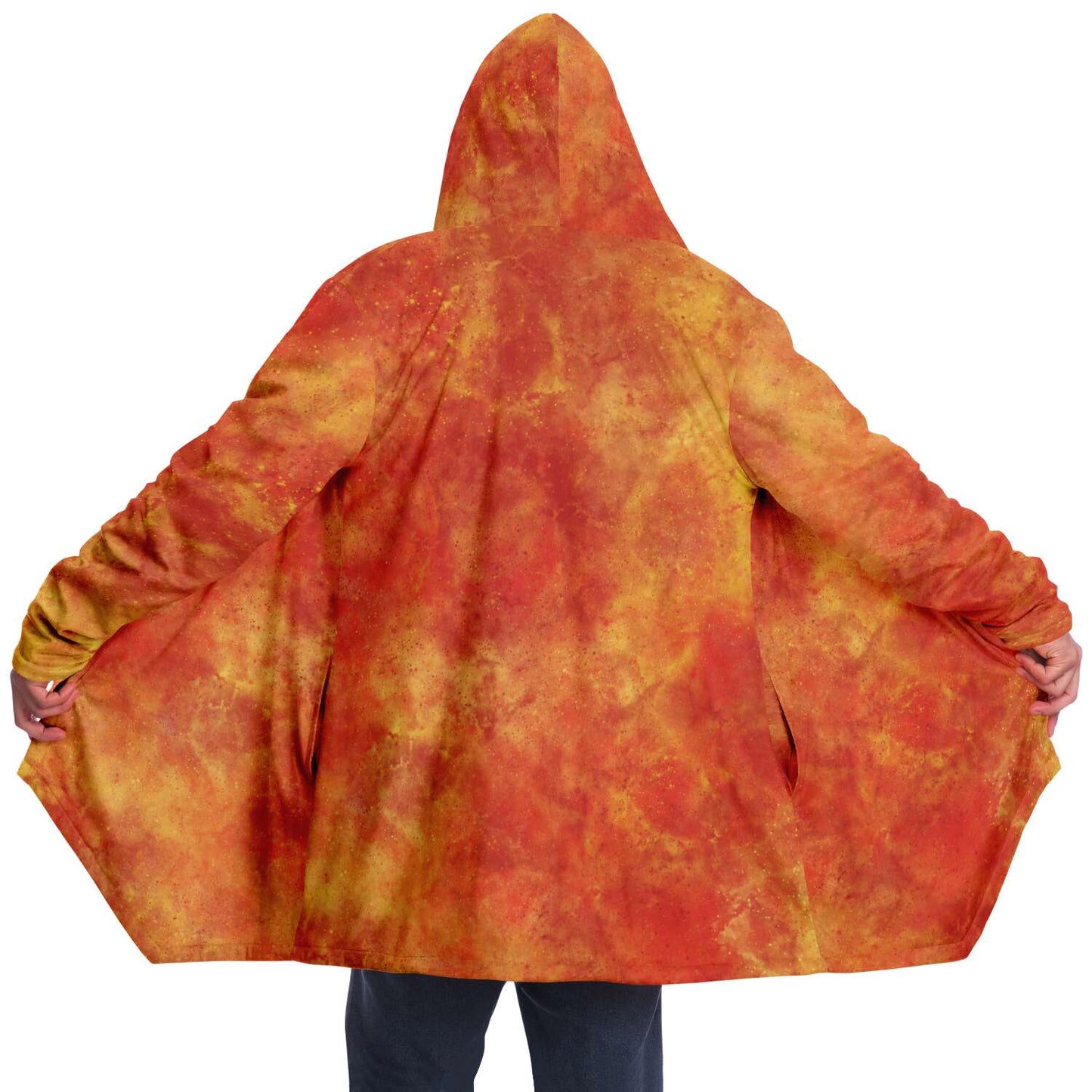 Fleece Hoodie Jacka - Orange