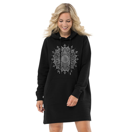 Hoodie Klänning - Mandala Silver