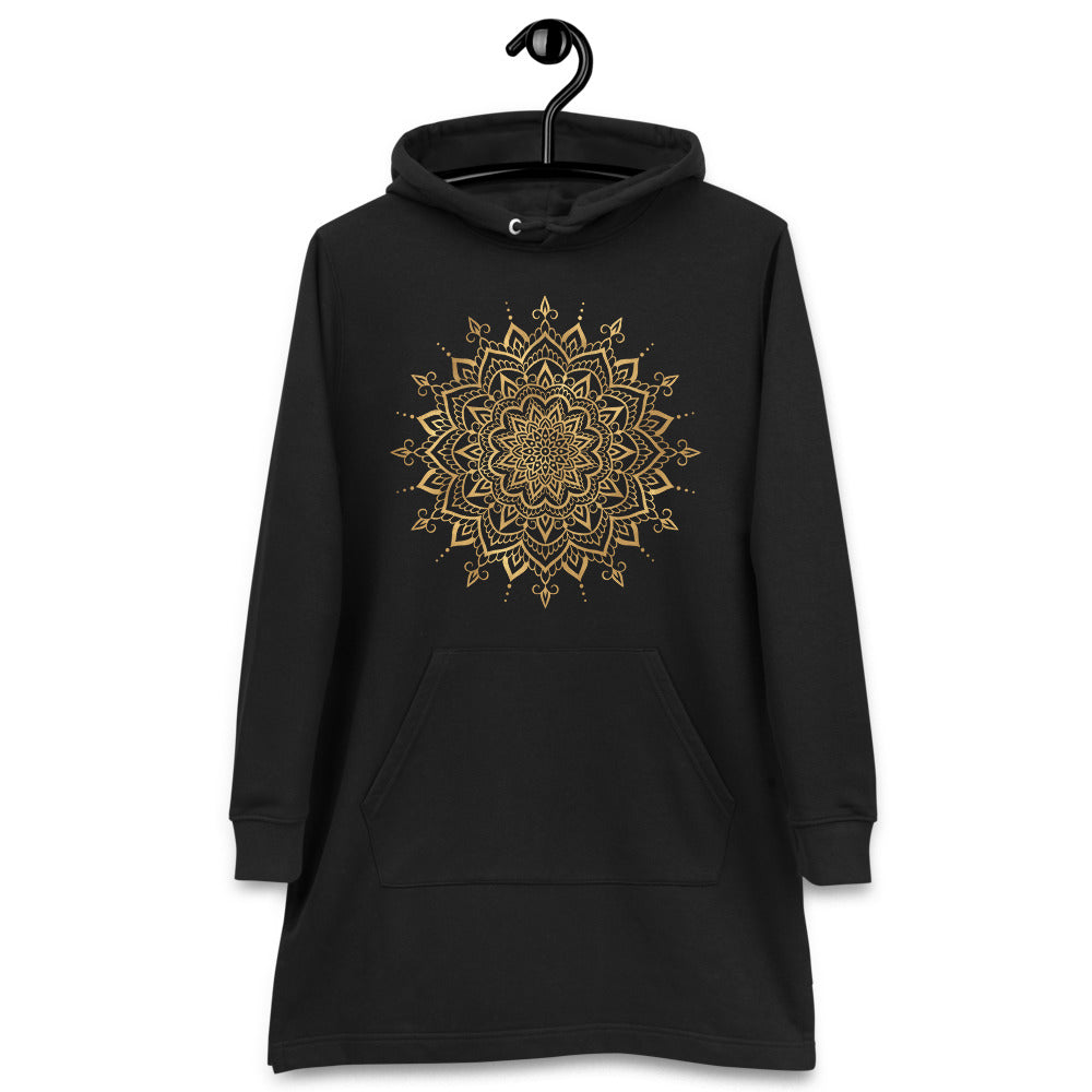 Hoodie Klänning - Mandala Guld