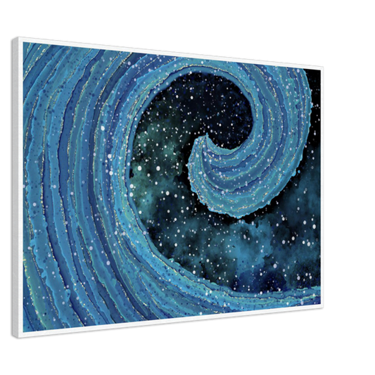 Canvas ”Abstract Blue Wave”