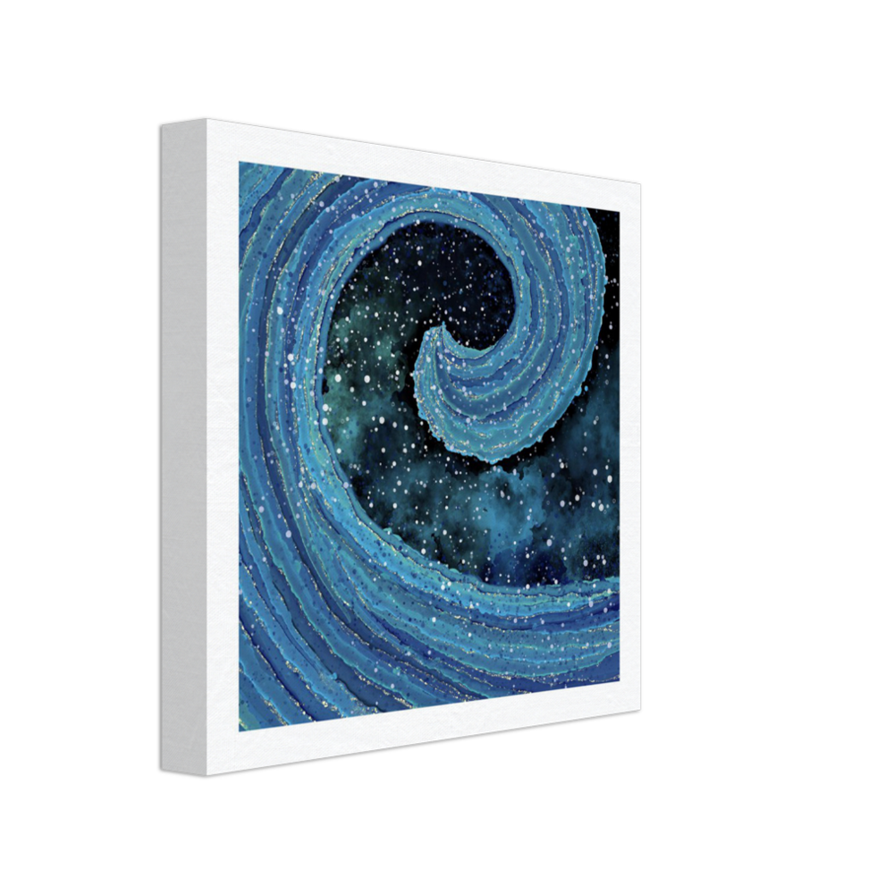 Canvas ”Abstract Blue Wave”