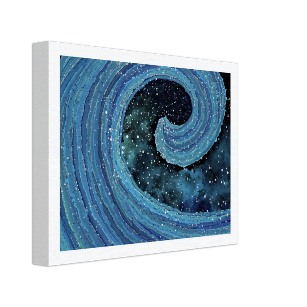 Canvas ”Abstract Blue Wave”