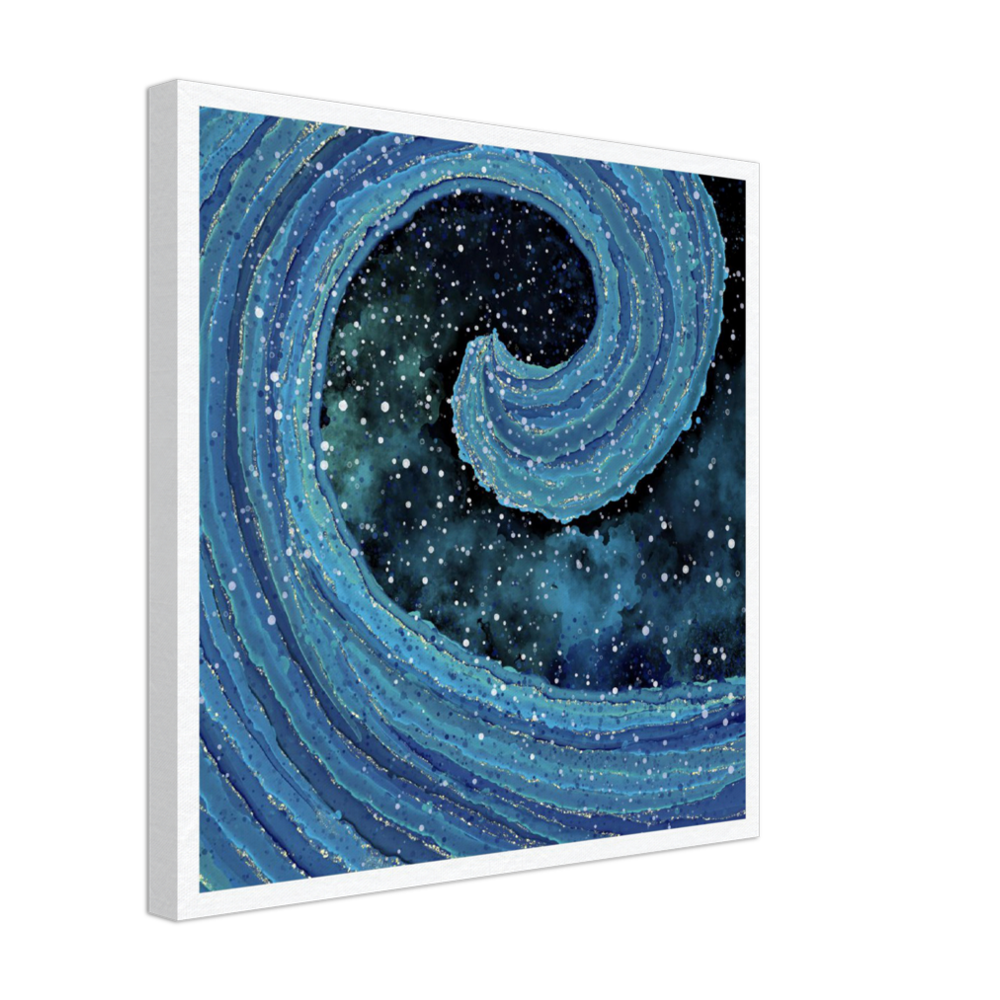 Canvas ”Abstract Blue Wave”